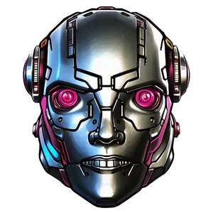 Cyberpunk Robot Head PNG 36 PNG