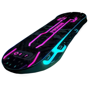 Cyberpunk Skateboard Deck Concept PNG Wpb
