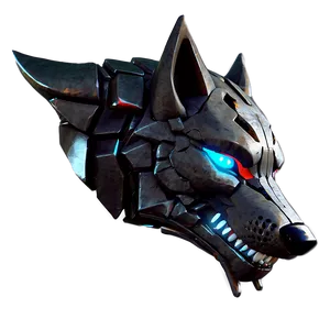 Cyberpunk Wolf Head Concept PNG 86