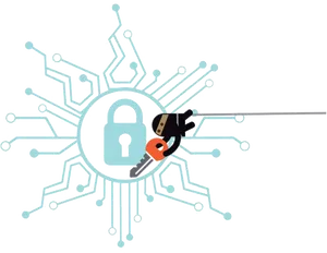 Cybersecurity Concept Artwork PNG image