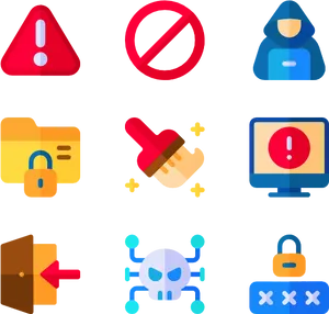 Cybersecurity Icons Set PNG image