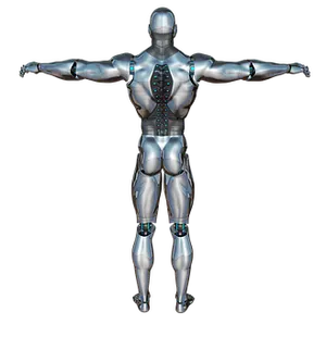 Cyborg Humanoid Model Pose