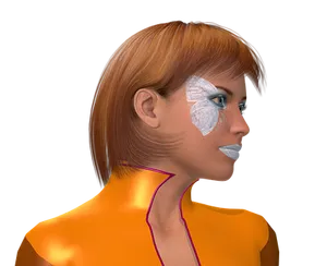 Cyborg Woman Profile View