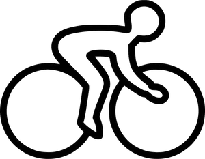 Cyclist Silhouette Outline PNG image