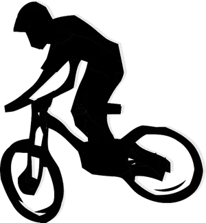 Cyclist Silhouetteon Racing Bike