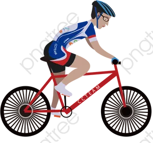 Cyclistin Action Illustration PNG image