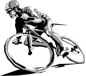 Cyclistin Action Vector Art