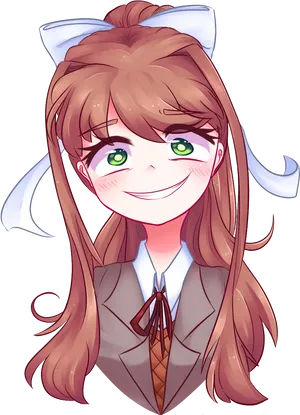 D D L C Monika Smiling Portrait PNG image