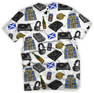 D J Themed Shirt Design PNG image
