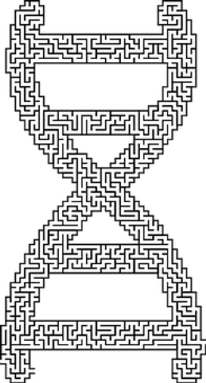 D N A Structure Maze Art PNG image