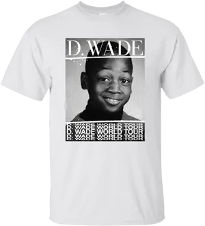 D Wade World Tour T Shirt Design PNG image