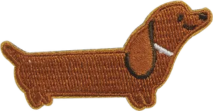 Dachshund Embroidered Patch PNG image