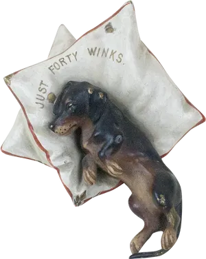 Dachshund Restingon Pillow Figurine