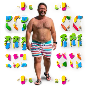 Dad Bod Staycation PNG Epr
