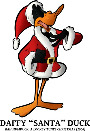 Daffy Duck Santa Costume Looney Tunes PNG image