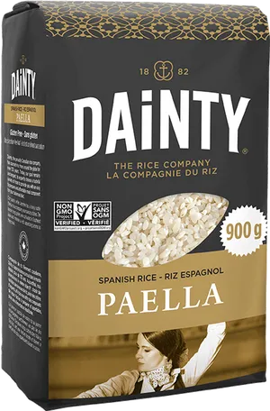 Dainty Spanish Paella Rice Packaging PNG