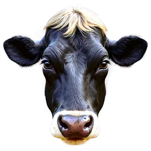 Dairy Cow Head Graphic Png 06212024 PNG image