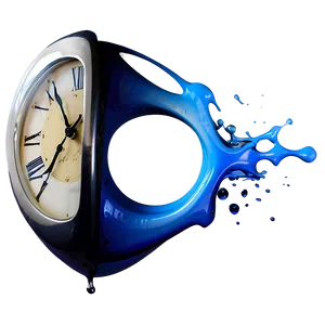 Dali Inspired Melting Clock Png 06282024 PNG image