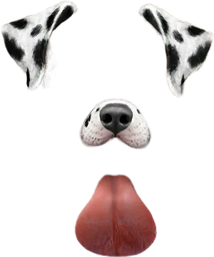 Dalmatian Dog Snapchat Filter Elements PNG