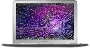 Damaged Mac Book Air Screen PNG image