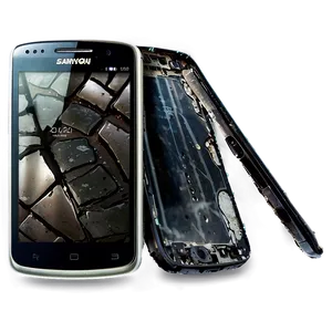 Damaged Smartphone Png 06242024 PNG image