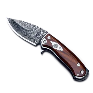Damascus Steel Pocket Knife PNG Xui54 PNG