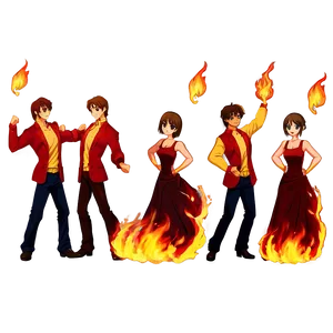 Dancing Flames Anime PNG Aai11 PNG