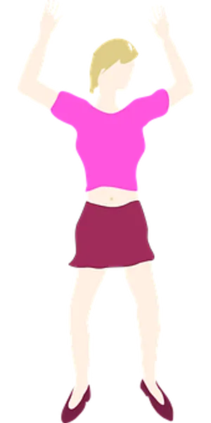 Dancing Girl Silhouette