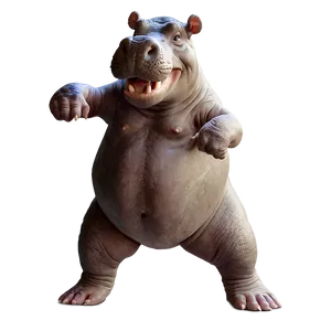 Dancing Hippo PNG Kih
