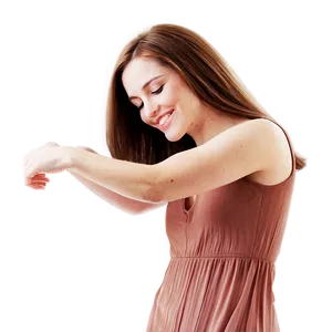 Dancing Lady With Brown Hair Png 44 PNG image
