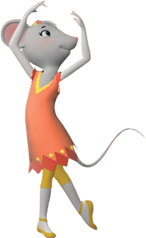 Dancing Mouse Character PNG image