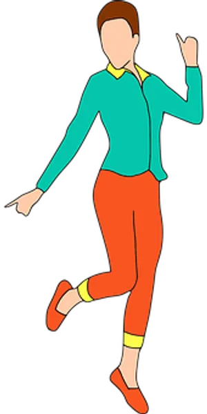 Dancing Woman Cartoon Illustration