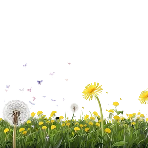 Dandelion Landscape PNG Ohx