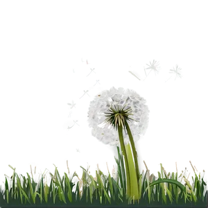 Dandelion Landscape Scene PNG 05242024