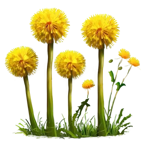 Dandelion Landscape Scene PNG 05242024