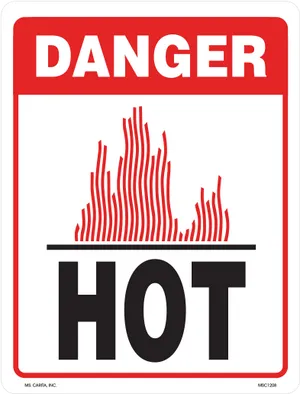 Danger Hot Warning Sign PNG image