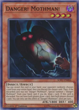 Danger Mothman Yu Gi Oh Card PNG image