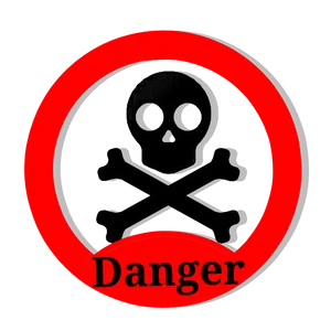 Danger Skulland Crossbones Sign PNG image