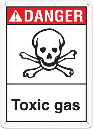 Danger Toxic Gas Warning Sign PNG image