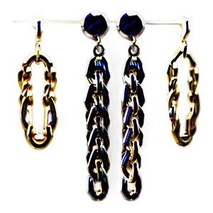 Dangling Chain Earring PNG Rqu15 PNG