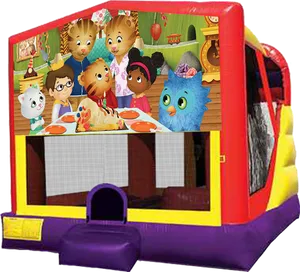 Daniel Tiger Themed Bounce House PNG image