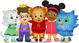 Daniel Tigerand Friends PNG