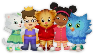 Daniel Tigerand Friends PNG image