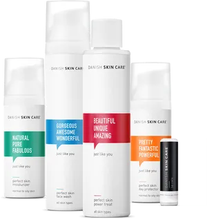 Danish Skin Care Product Range PNG image