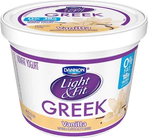Dannon Lightand Fit Greek Yogurt Vanilla PNG image