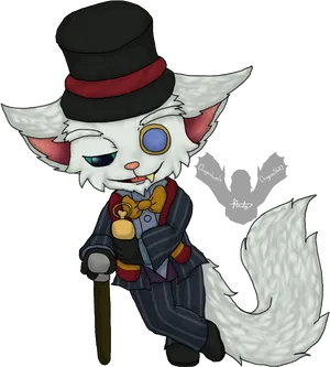 Dapper_ Anthropomorphic_ Fox_ Character.png PNG image