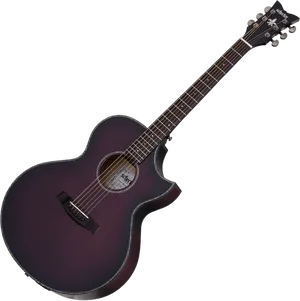 Dark Acoustic Guitar PNG image