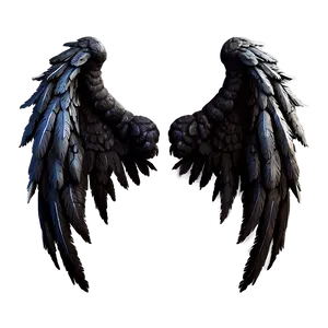Dark Angel Wings Illustration PNG 05042024 PNG