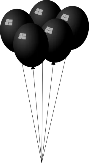 Dark Balloonswith Reflections