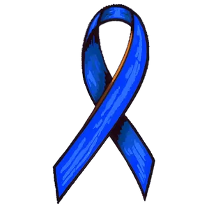 Dark Blue Colon Cancer Ribbon Png Pcj6 PNG image